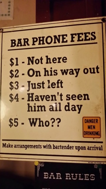 Bar fees